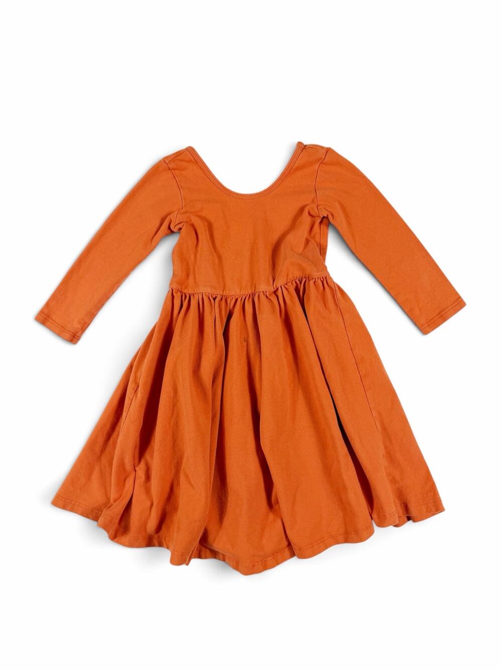 Alice + Ames Long Sleeve Ballet Twirl Dress Pumpkin Orange Size 5